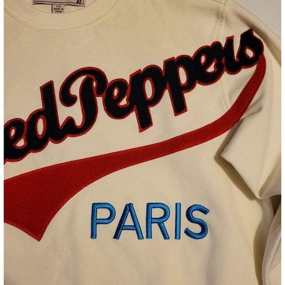 Red Peppers Paris Texas Sweater Large SD Sports Minor League Basketball W Flaws - Picture 13 of 13